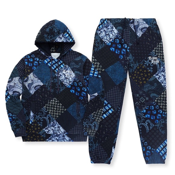 Teddy Fresh Quilted Sweatpant & Hoodie SET size S - Picture 1 of 9